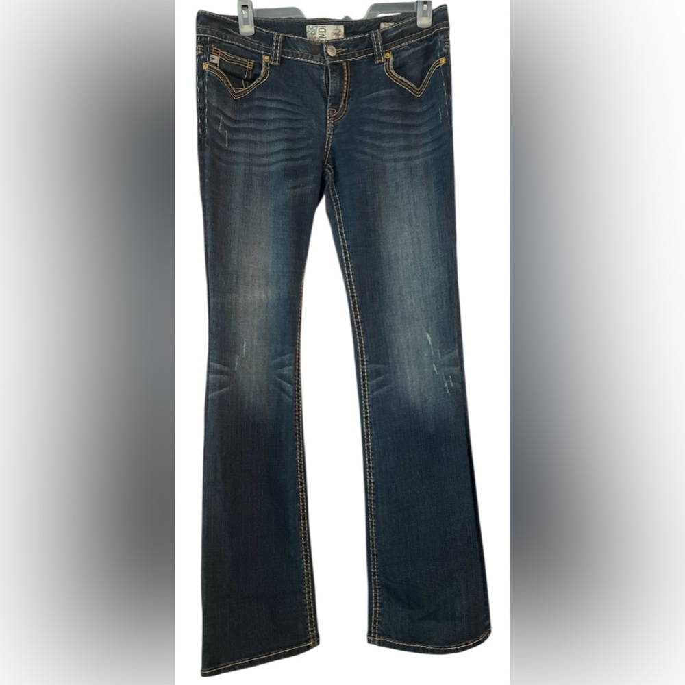 MEK denim Napa 31W/36L Distressed purposely and worn in.EUC